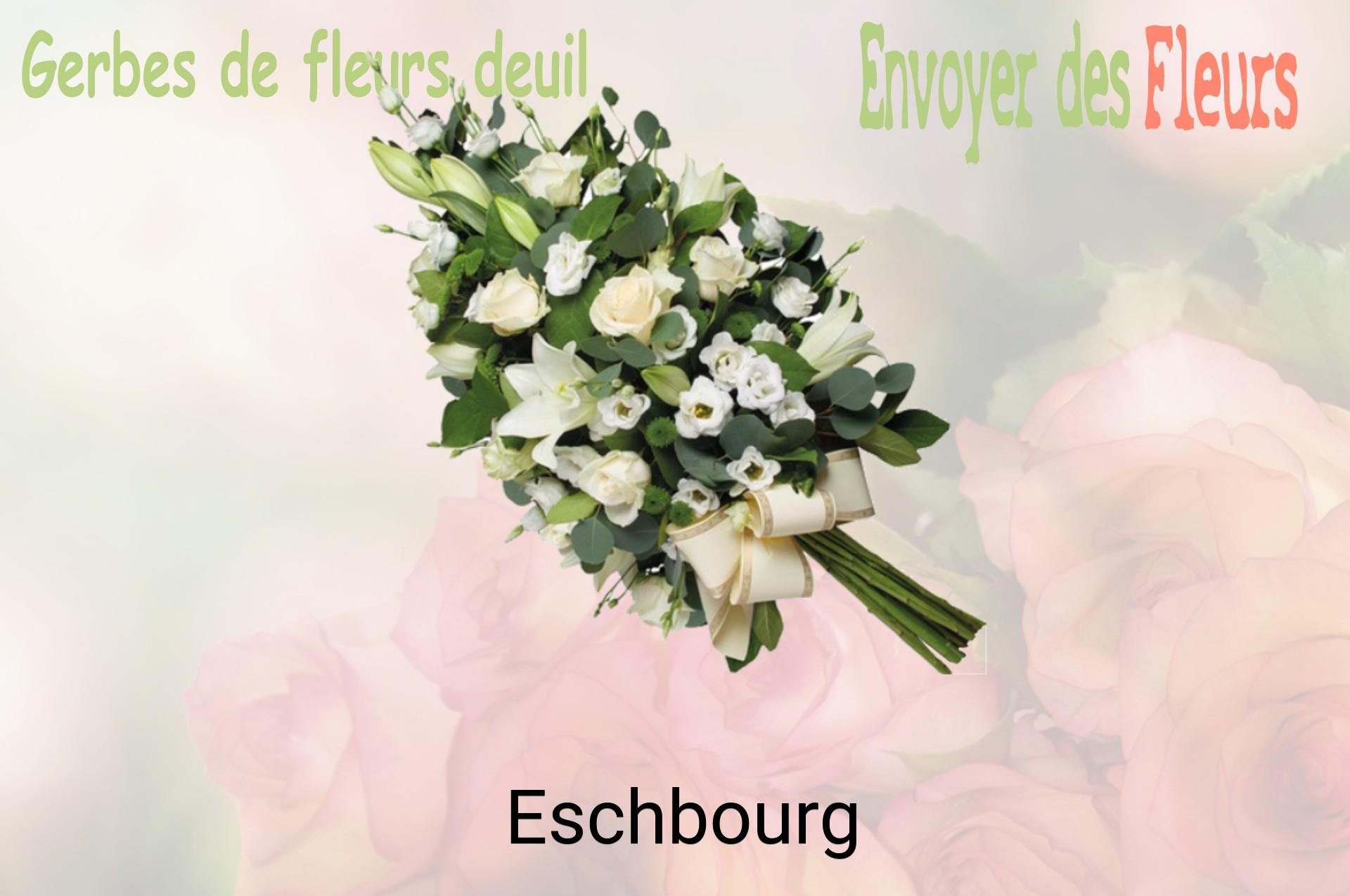 Gerbe de fleurs de deuil livrée à Eschbourg